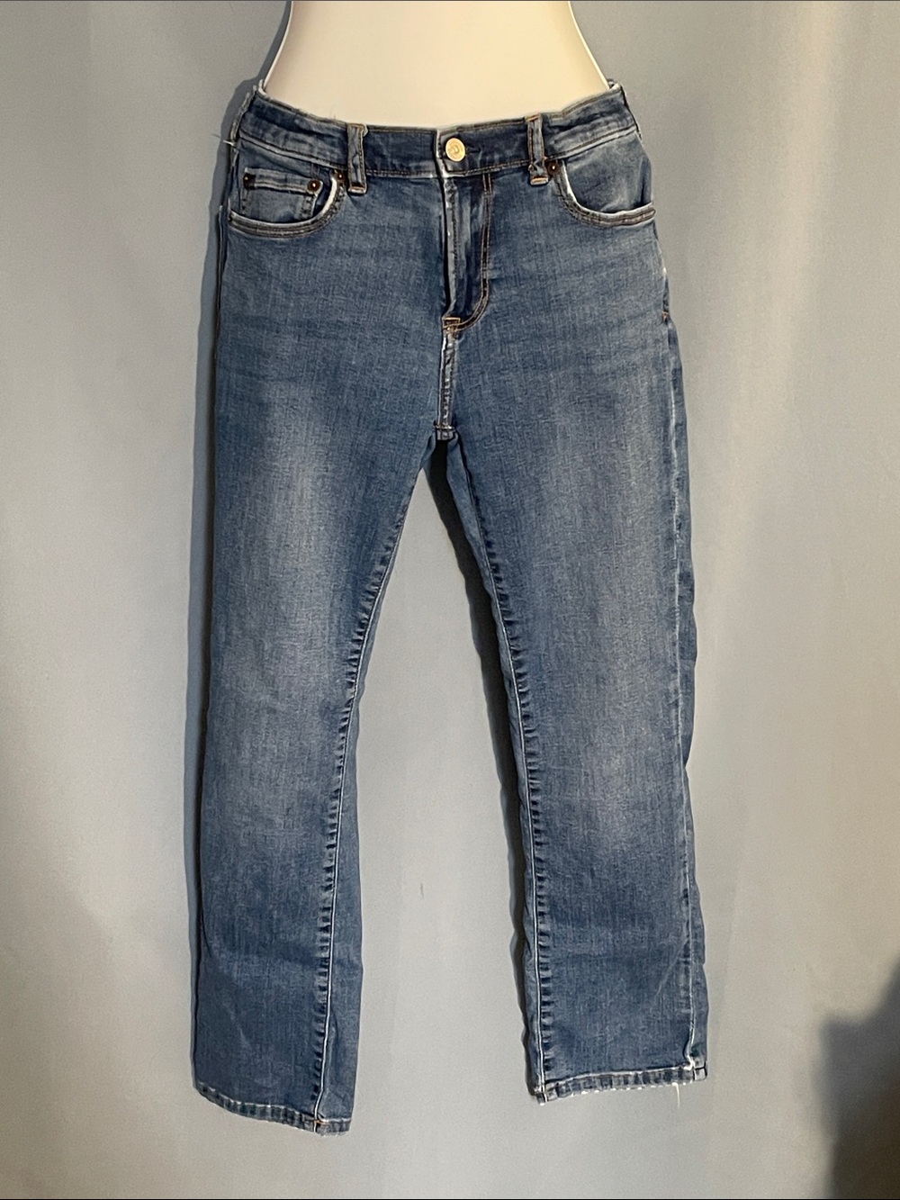 Abercrombie & Fitch Blue Straight-Leg Women's Jeans